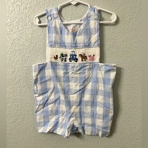 Smockingbird Shortall little blue truck